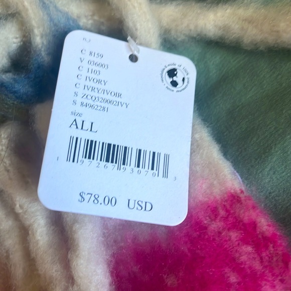 NWT Free people Fringe Throw. Fun pop of color throw with super cute fringe. - Picture 4 of 8